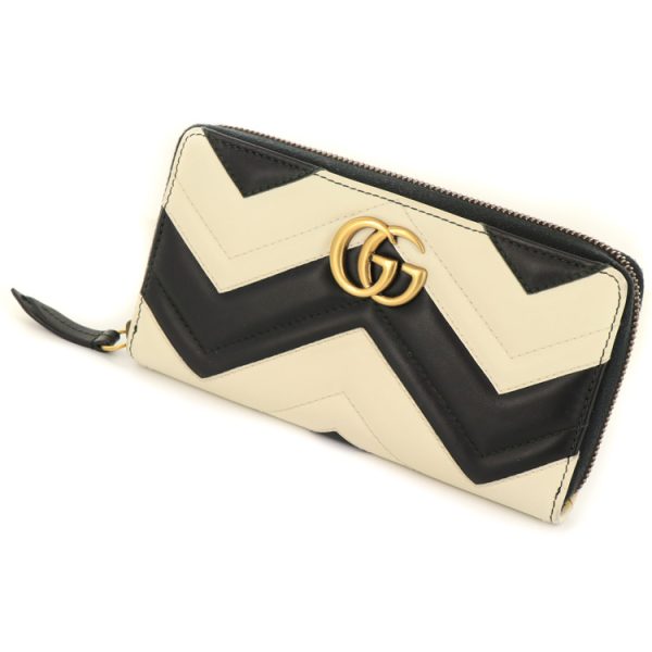 23 0392 01 Gucci GG Marmont Zip Around Wallet Black