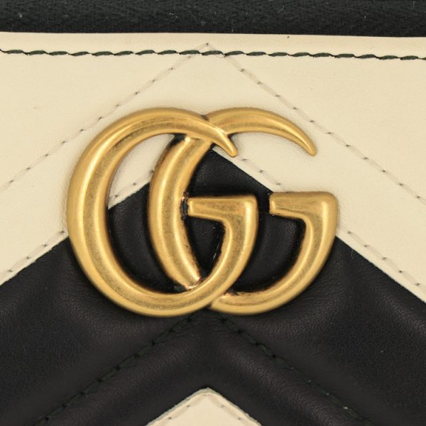 23 0392 06 Gucci GG Marmont Zip Around Wallet Black