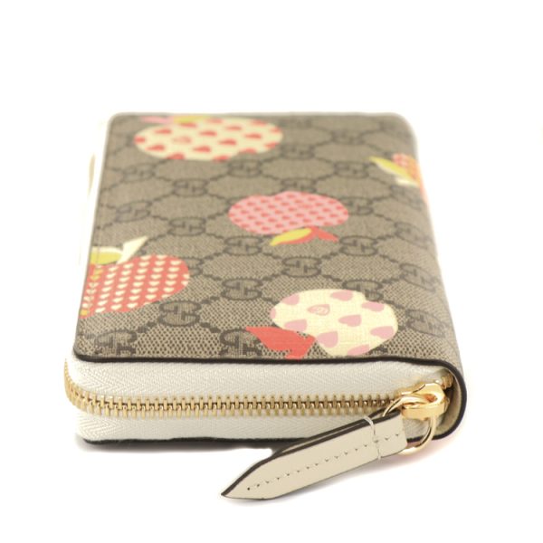 23 0599 04 Gucci Le Pomme GG Supreme Long Wallet Beige