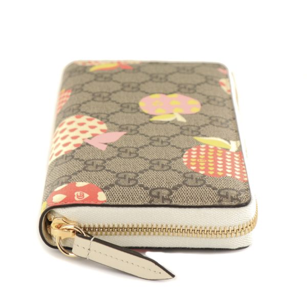 23 0599 05 Gucci Le Pomme GG Supreme Long Wallet Beige