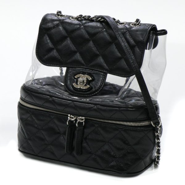 23 2885 01 Chanel Matelasse Chain Shoulder Bag Black