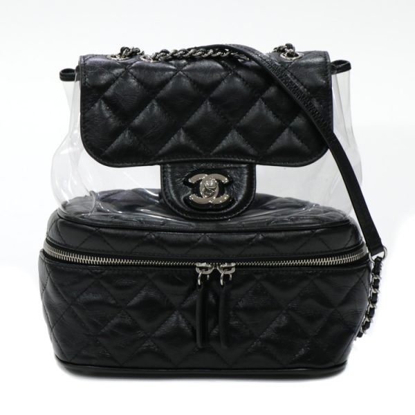 23 2885 02 Chanel Matelasse Chain Shoulder Bag Black