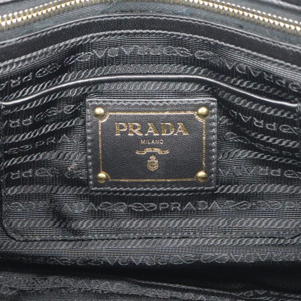 23 2935 10 Prada 2 Way Bag Gathered Shoulder Handbag Black