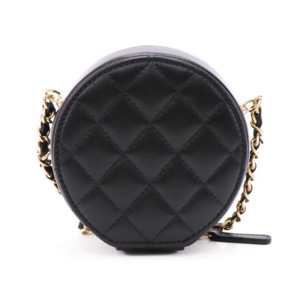 23 4366 04 Chanel Camellia Shoulder Bag Black