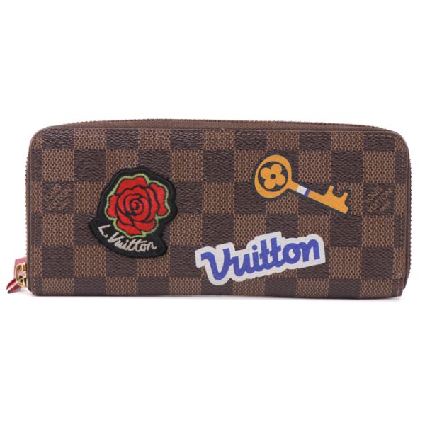 23 4913 03 Louis Vuitton Portefeuille Clemence Wallet Damier Ebene Brown