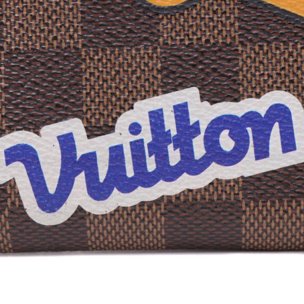 23 4913 09 Louis Vuitton Portefeuille Clemence Wallet Damier Ebene Brown