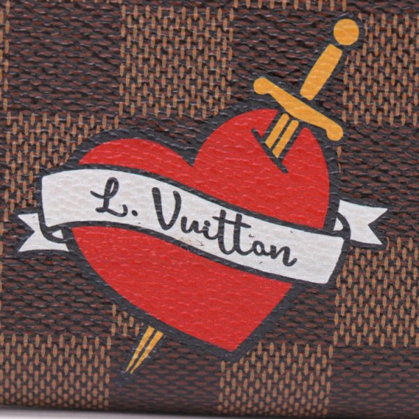 23 4913 13 Louis Vuitton Portefeuille Clemence Wallet Damier Ebene Brown