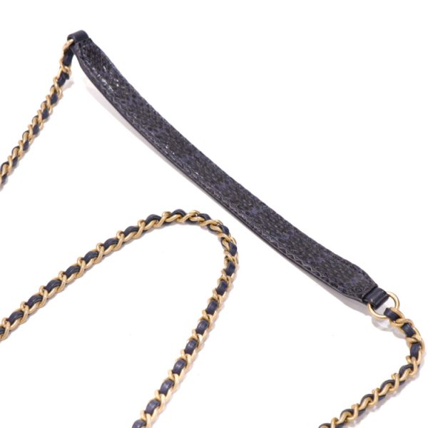 23 5418 05 Chanel Chain Shoulder Bag Navy