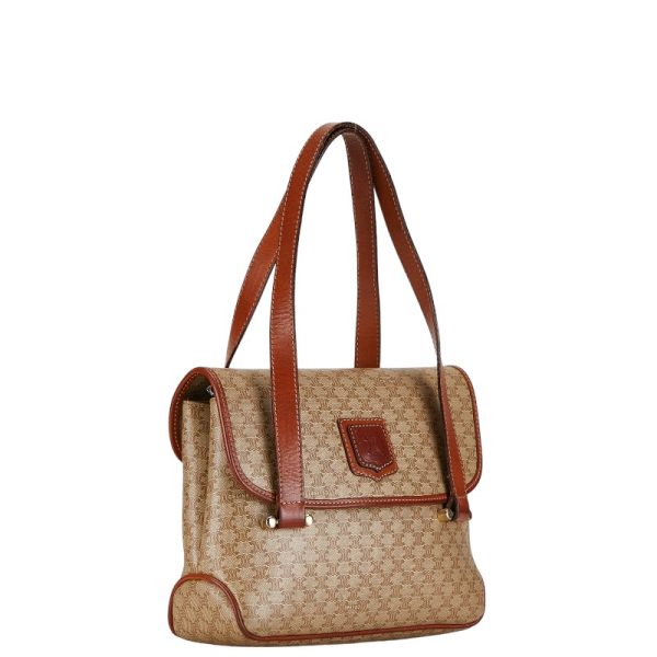 230 54993 3 Celine Macadam Handbag Beige Brown PVC Leather