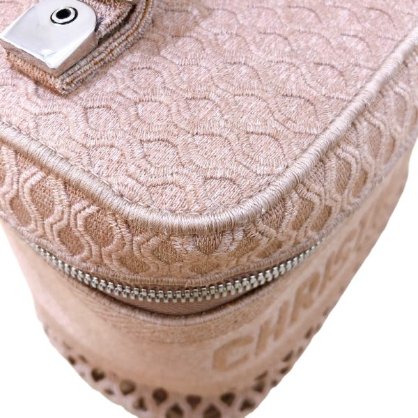 2300039716919 16 Christian Dior Canvas Vanity Bag Pink Silver