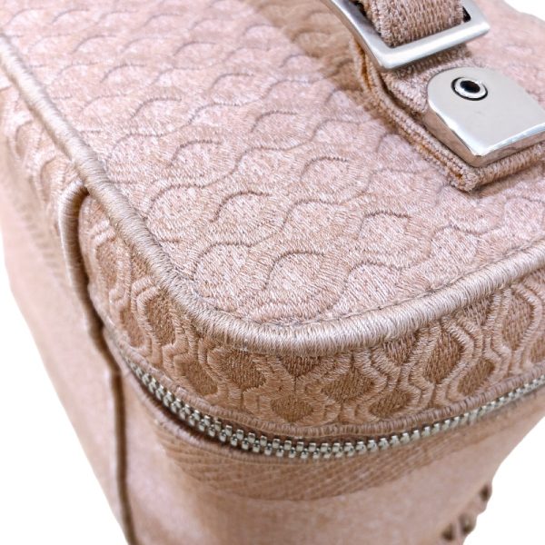 2300039716919 19 Christian Dior Canvas Vanity Bag Pink Silver