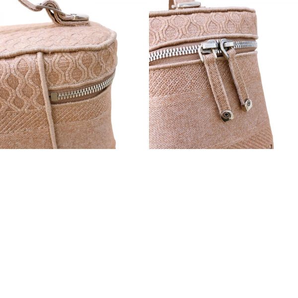 2300039716919 20 c Christian Dior Canvas Vanity Bag Pink Silver