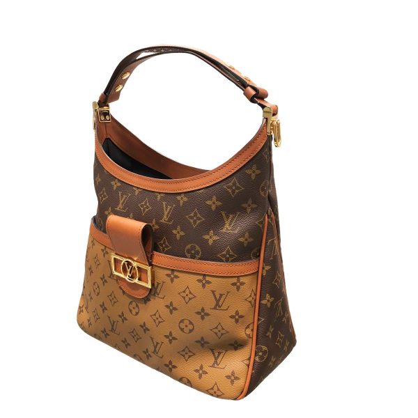 23018111 01 Louis Vuitton Dauphine MM Monogram Reverse Hobo Shoulder Bag