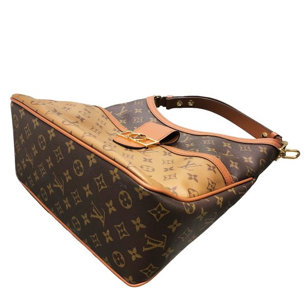 23018111 13 Louis Vuitton Dauphine MM Monogram Reverse Hobo Shoulder Bag