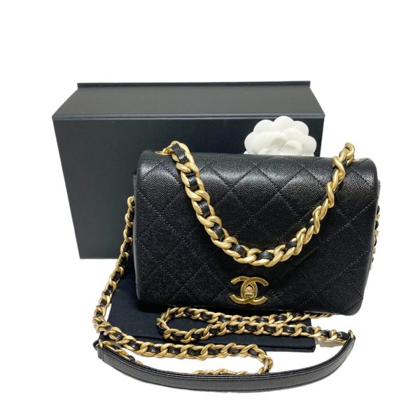 2301917 12 Chanel Mini Flap Grained Calfskin