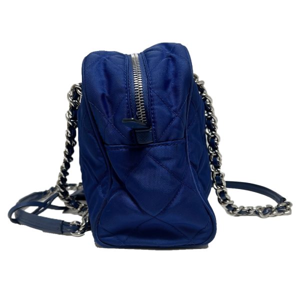 2302468 4 Prada Triangle Boston Chain Shoulder bag Blue