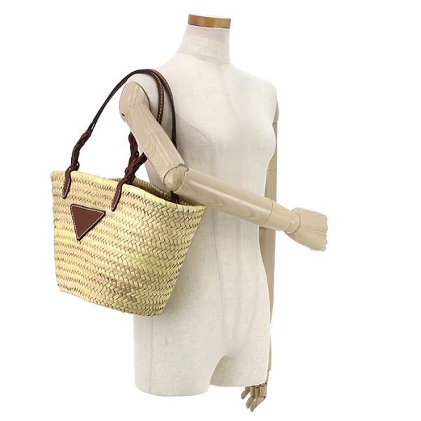 230302 bg1 1 t Prada Basket Bag Tote Bag Straw Natural