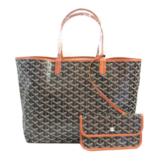 230421 11a Goyard Saint Louis PM Tote Bag Black Tan