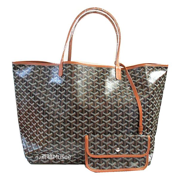 230425 11 Goyard Saint Louis GM Tote Bag Black Tan Brown