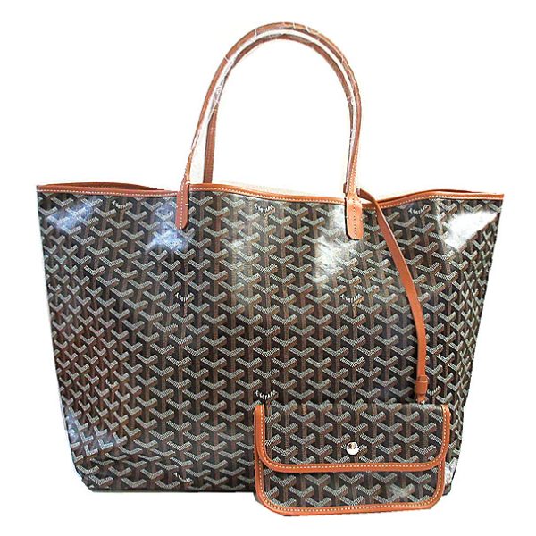 230425 11a Goyard Saint Louis GM Tote Bag Black Tan Brown