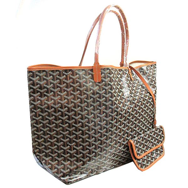 230425 11b Goyard Saint Louis GM Tote Bag Black Tan Brown