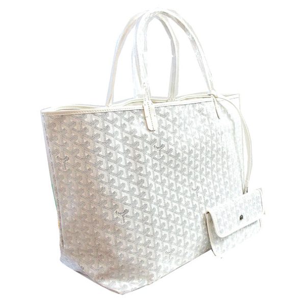 230425 12b Goyard Saint Louis GM Tote Bag White