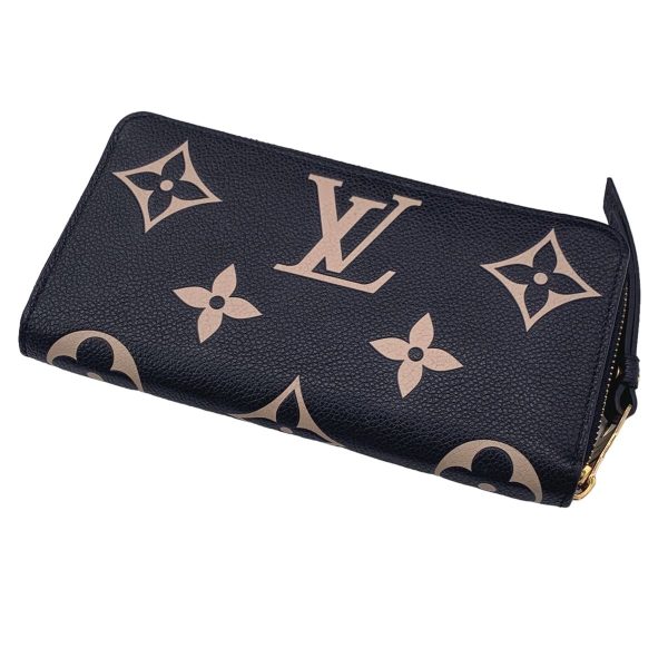 23044365 01 Louis Vuitton Zippy Wallet Empreinte BlackBeige