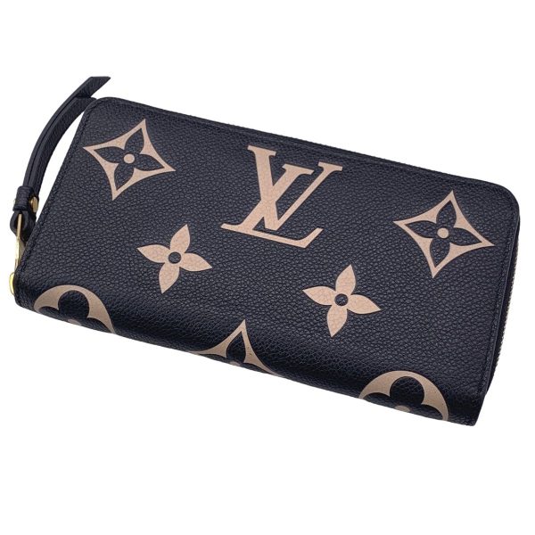 23044365 02 Louis Vuitton Zippy Wallet Empreinte BlackBeige