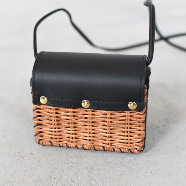 2304510114652 06 Bagmati Extra Mini Basket Shoulder Bag Black