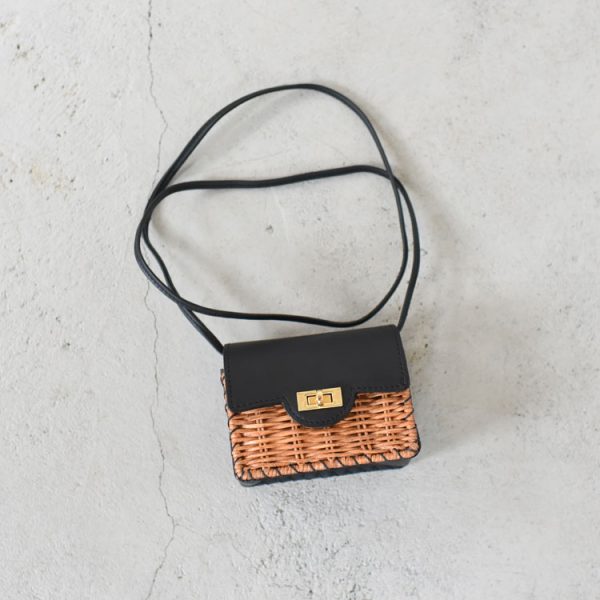 2304510114652 13 Bagmati Extra Mini Basket Shoulder Bag Black