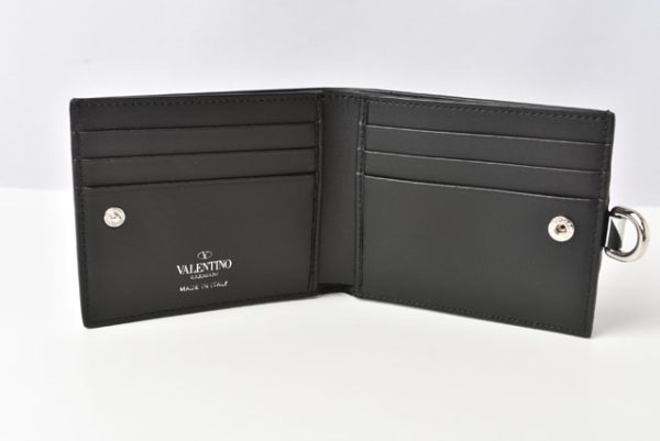 230471 v 7 Valentino Mini Wallet Card Case Black