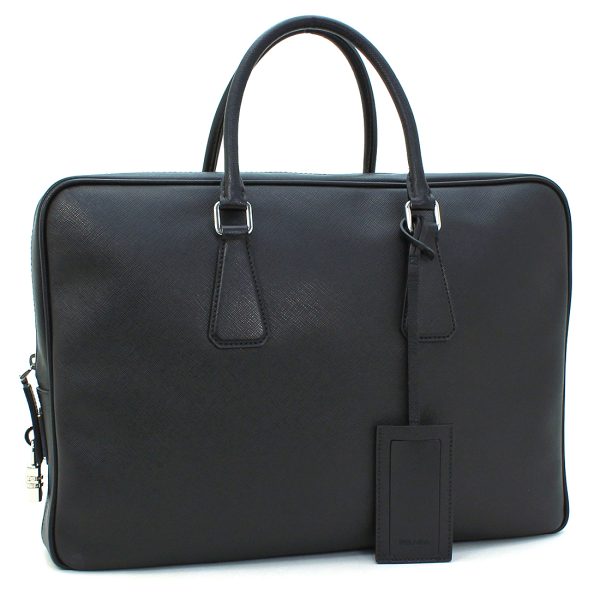 230513 bg1 1 1 PRADA Briefcase Saffiano Travel Leather Black