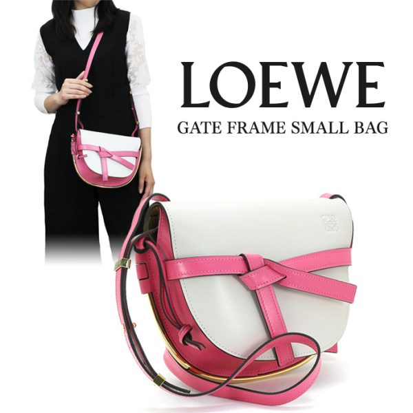 230603 32174bt20 01 Loewe Gate Frame Small Bag Shoulder Bag White