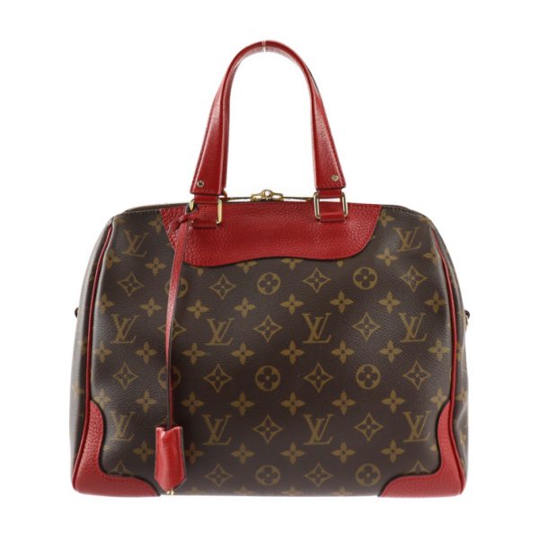 2307123007051 2 Louis Vuitton Retiro PM Monogram Handbag Brown Coquelicot Red