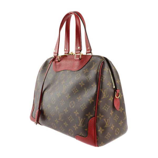 2307123007051 3 Louis Vuitton Retiro PM Monogram Handbag Brown Coquelicot Red