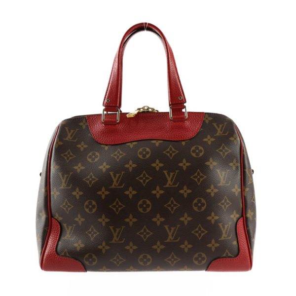 2307123007051 4 Louis Vuitton Retiro PM Monogram Handbag Brown Coquelicot Red