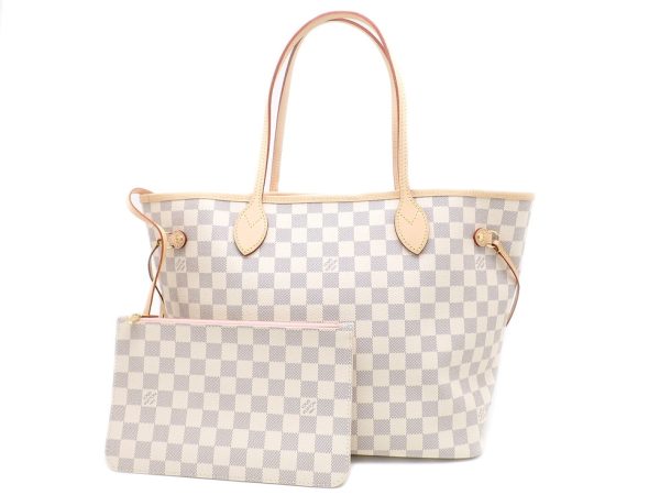 23082202712 1 01 Louis Vuitton Neverfull MM Tote Bag Beige