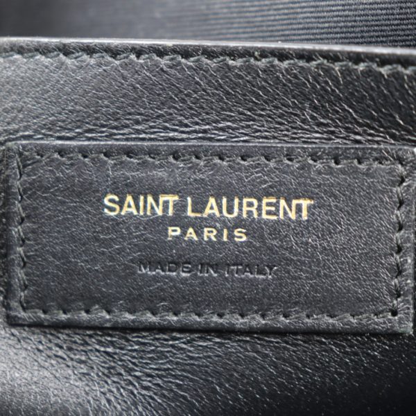 2311103010069 9 Saint Laurent Grain Leather Down Town Baby Hand Bag Gray Gold