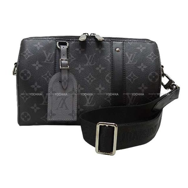 23112711 LOUIS VUITTON keepall Monogram Eclipse Shoulder bag silver