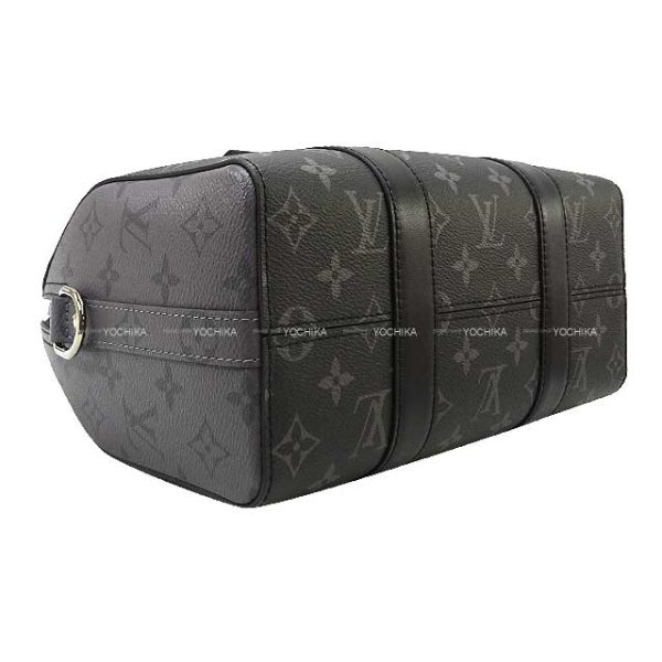 23112711 4 LOUIS VUITTON keepall Monogram Eclipse Shoulder bag silver