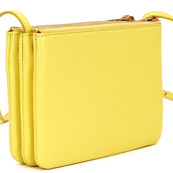 231204 bg4 1 2 Celine Trio Shoulder Bag Citron Leather Crossbody