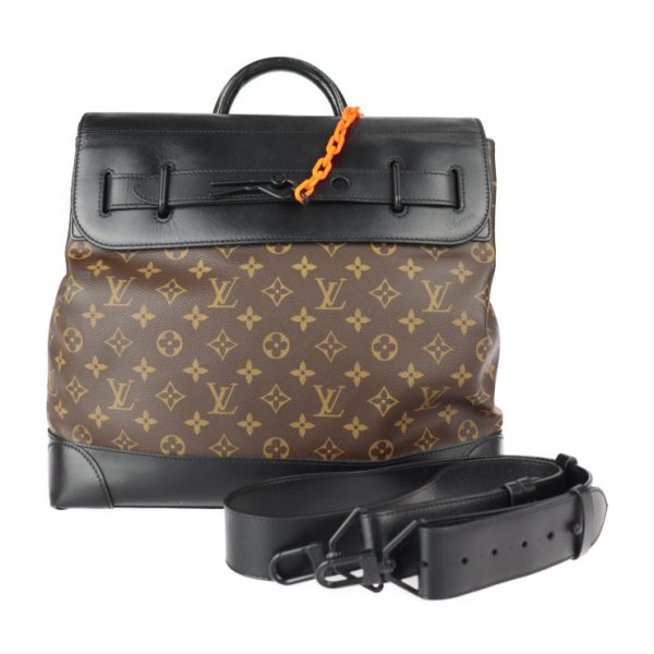 2316043008097 1 Louis Vuitton Steamer PM Monogram Shoulder Bag Brown Black