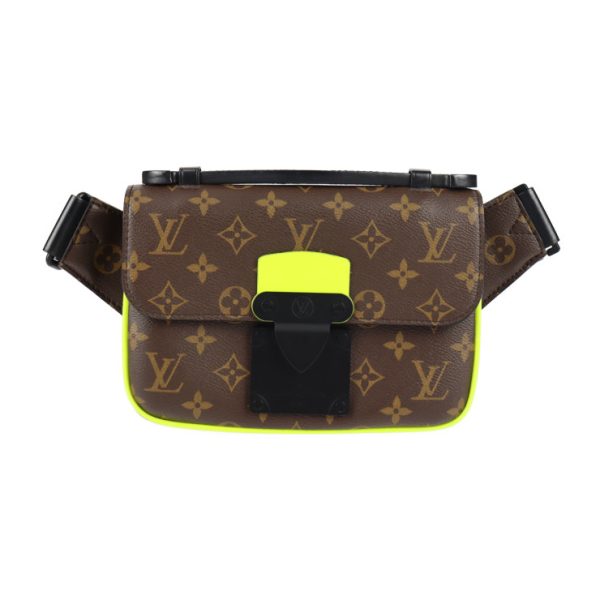 2320073007120 1 Louis Vuitton S lock Monogram Waist Bag Neon Yellow Black