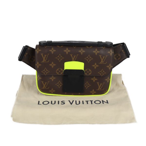 2320073007120 10 Louis Vuitton S lock Monogram Waist Bag Neon Yellow Black