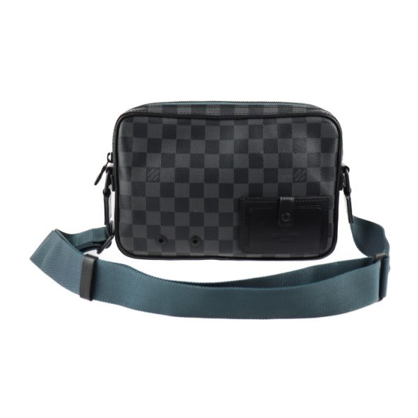 2322063007083 1 Louis Vuitton Alpha Messenger Damier Graphite Shoulder Bag Leather Black