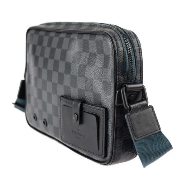 2322063007083 2 Louis Vuitton Alpha Messenger Damier Graphite Shoulder Bag Leather Black