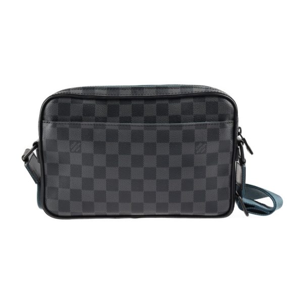 2322063007083 3 Louis Vuitton Alpha Messenger Damier Graphite Shoulder Bag Leather Black