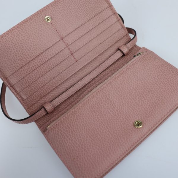 2324033001208 7 Gucci Shoulder Wallet Swing Bag Pink Gold