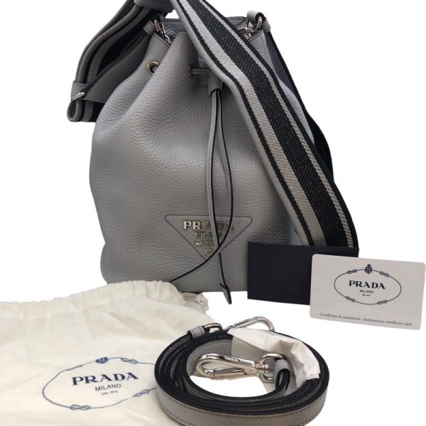 2339700006417 8 Prada Leather Bucket Bag