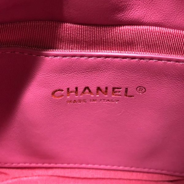 2340520074760 14 CHANEL Drawstring Chain Shoulder Hardware Caviar Skin Bag Pink Gold